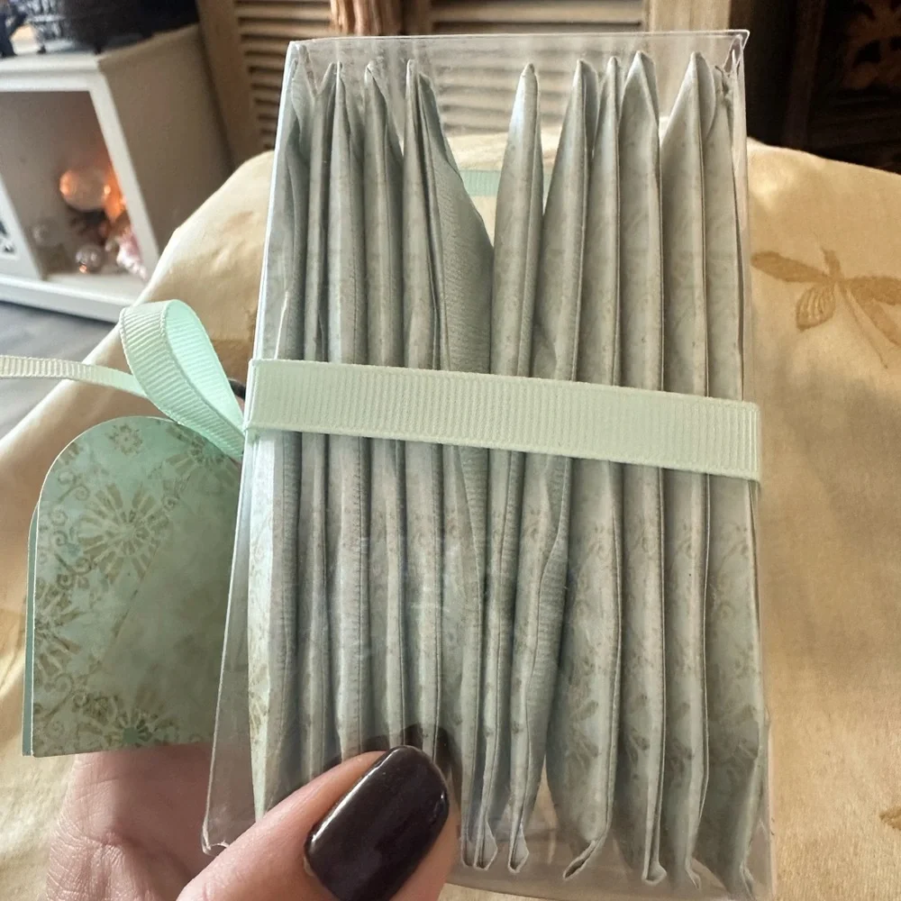 White Tea & Bamboo Set of 12 High Fragrance Drawer / Closet / Suitcase Sachets.